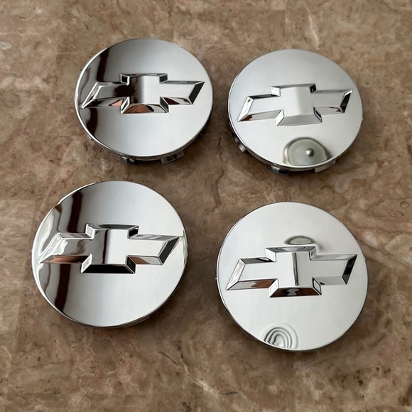 Gloss Chrome 2014-2021 For Suburban Tahoe Wheel Center Hub Caps 83mm - Picture 1 of 5